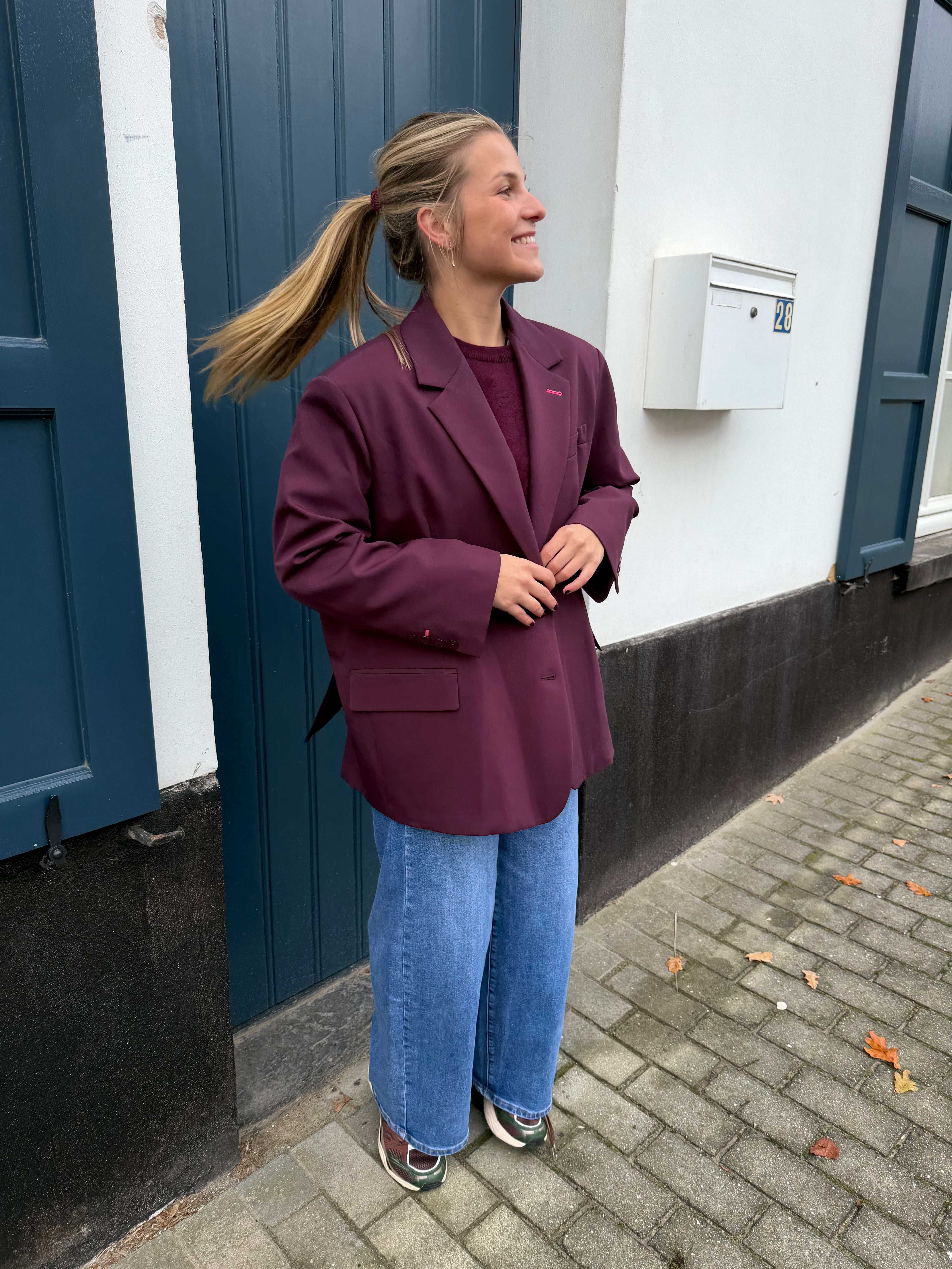 Eline Blazer Burgundy