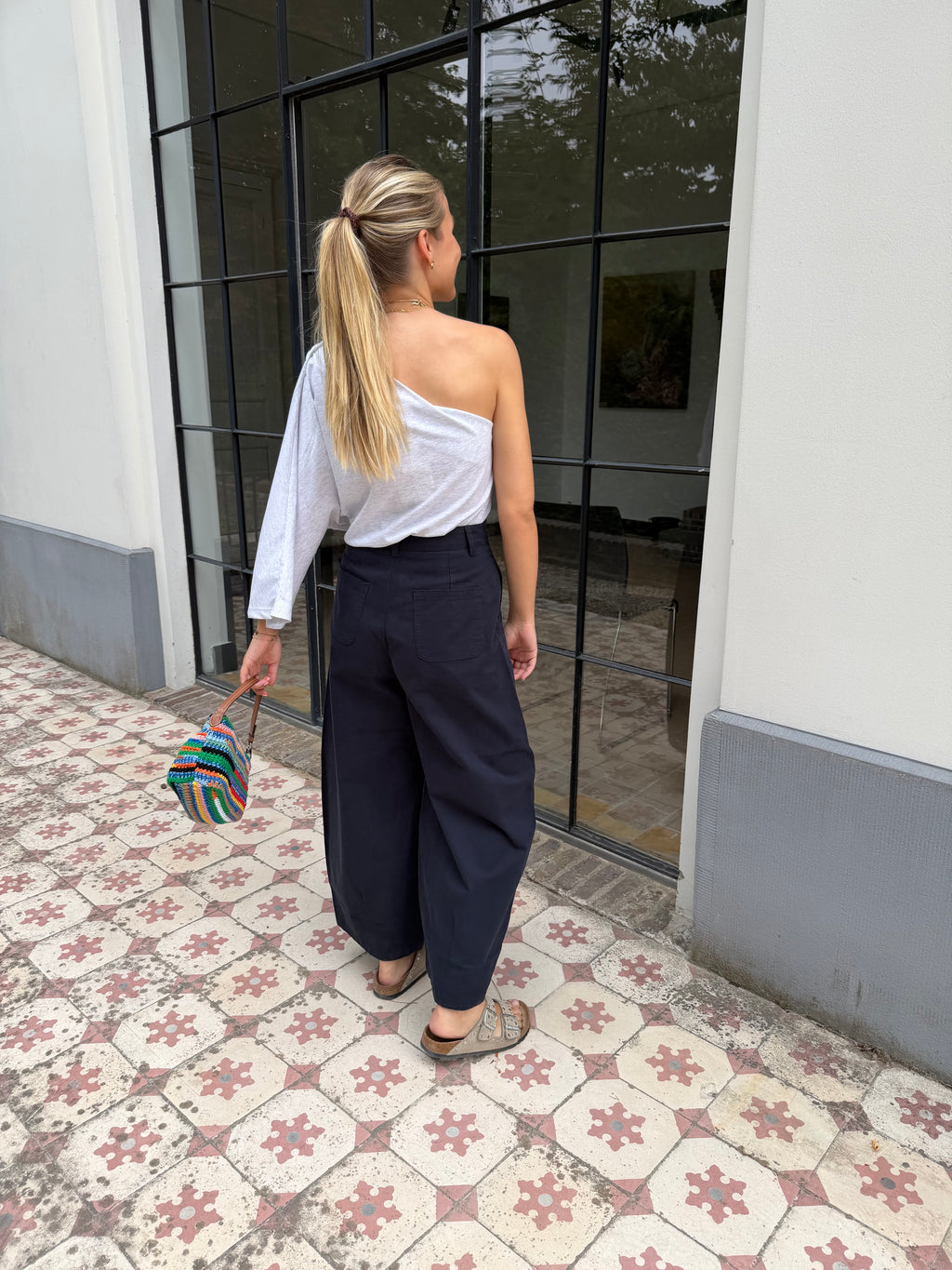 Suki One Shoulder Top Grey