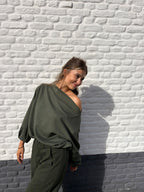 José Off Shoulder Knit Khaki