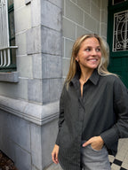 Camille Carreaux Khaki Blouse