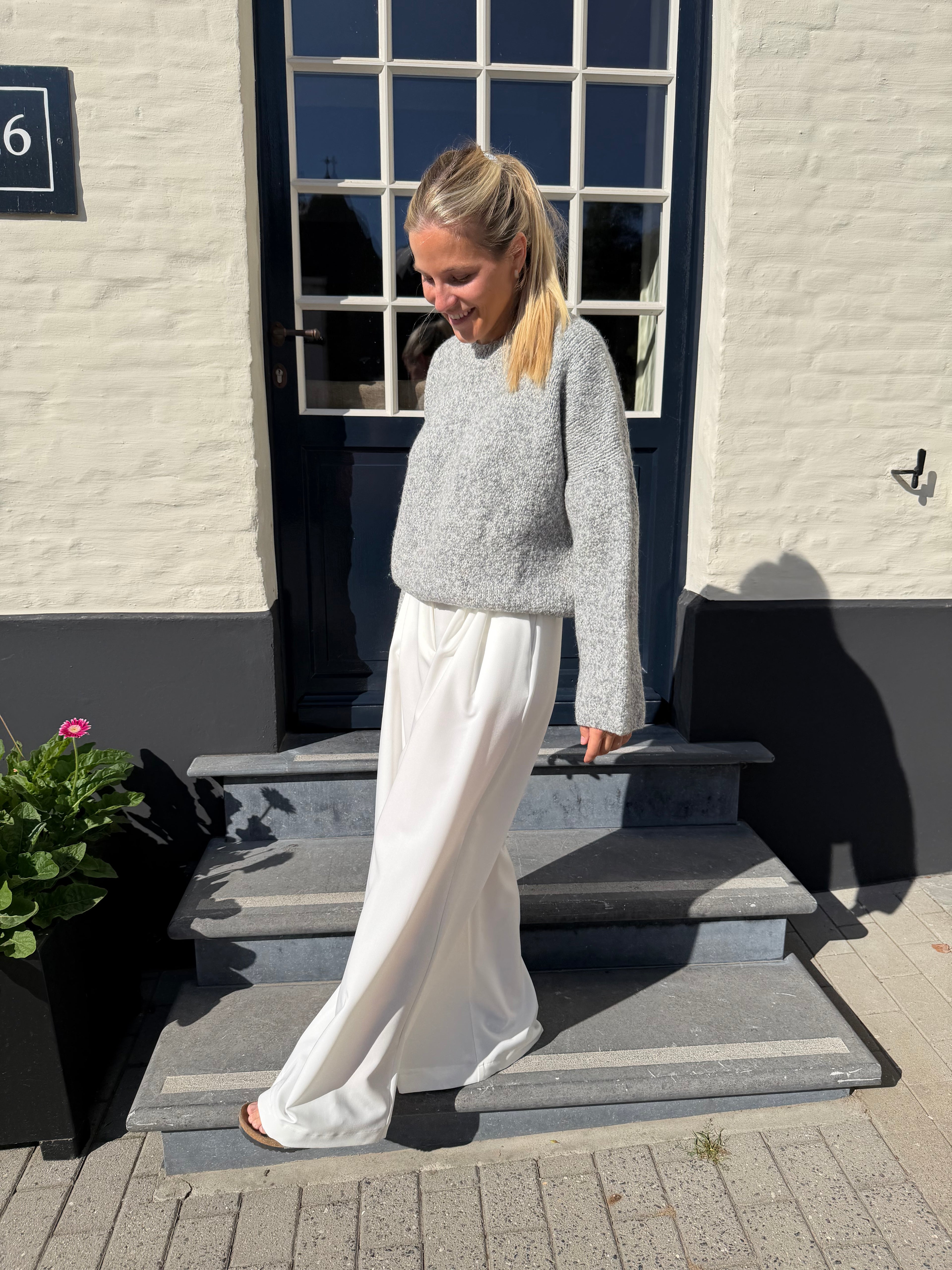 Grey Open Back Knit
