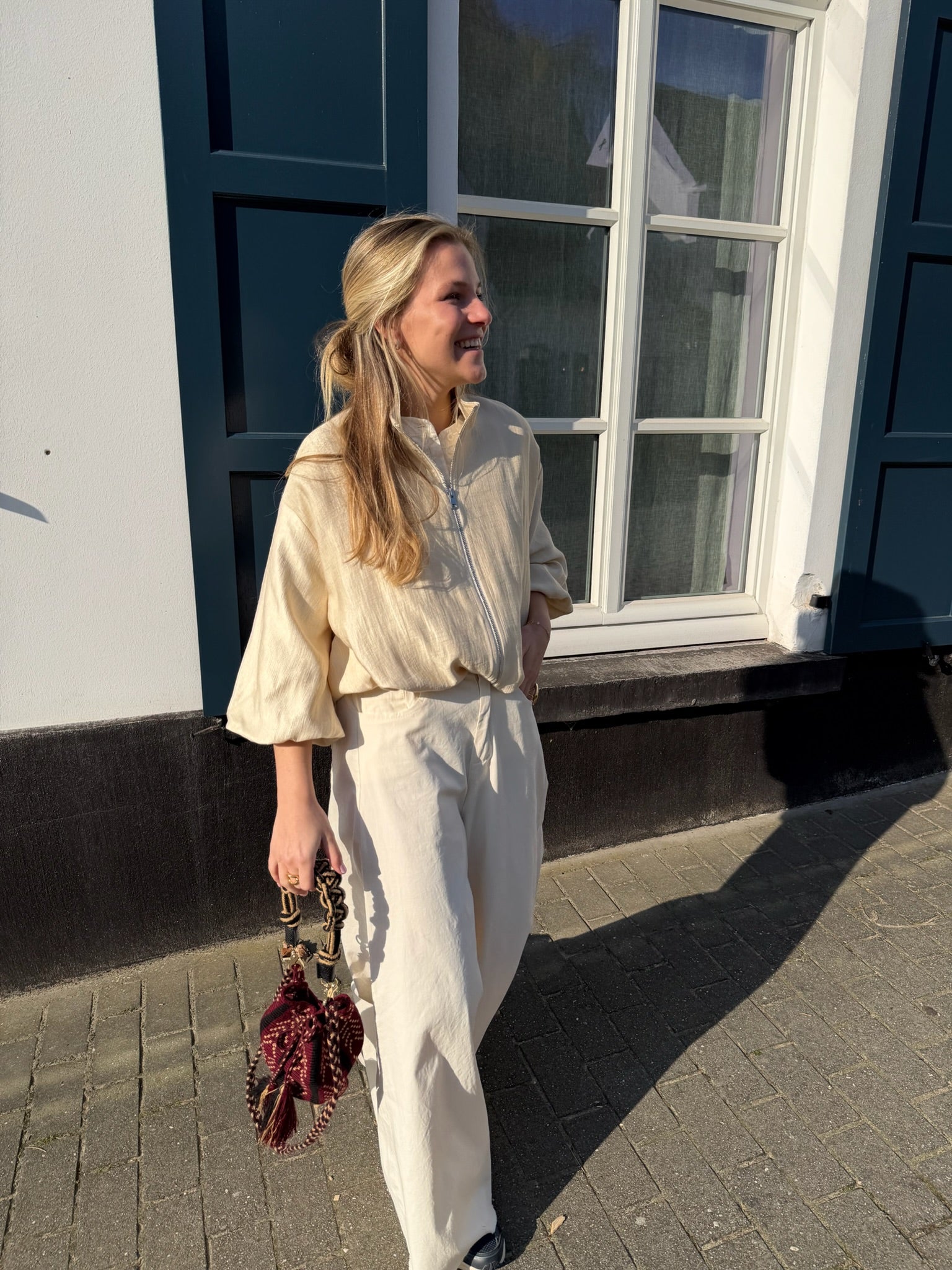 Marie Vest Gold Ecru