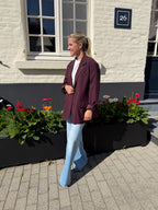 Burgundy Oversized Blazer