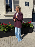 Burgundy Oversized Blazer