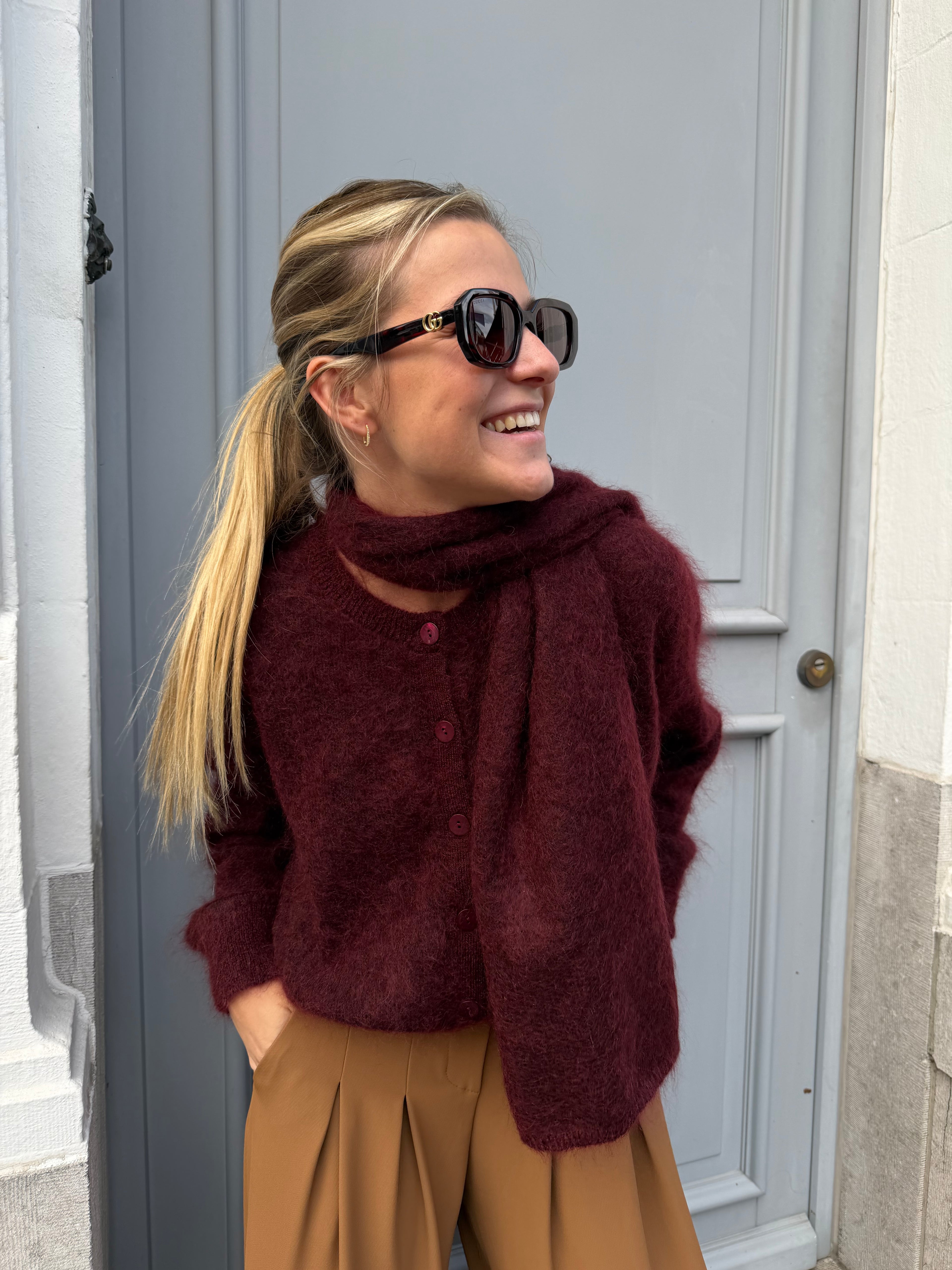 Marie Claire Scarf Burgundy