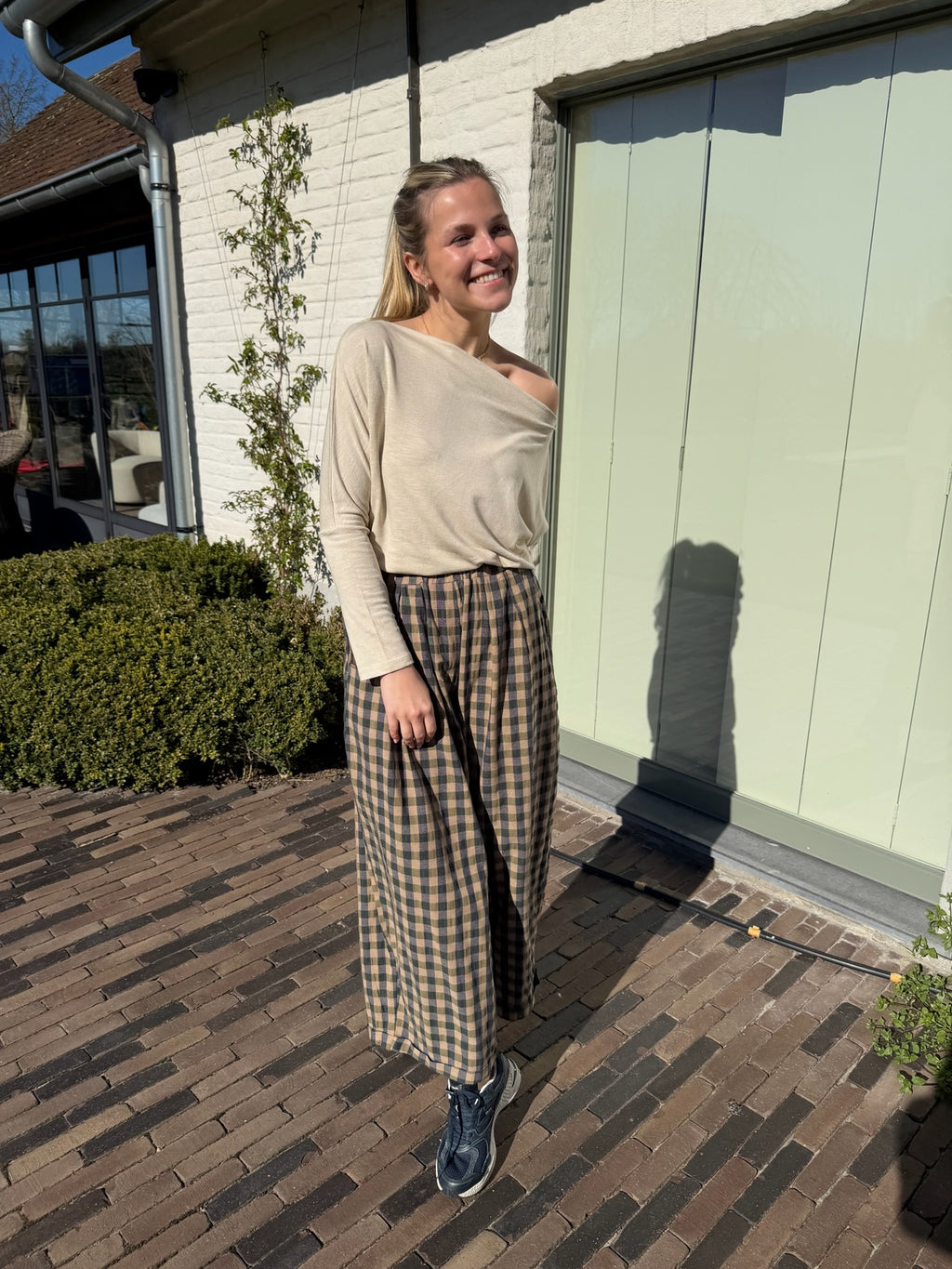 Carreaux Pants Khaki