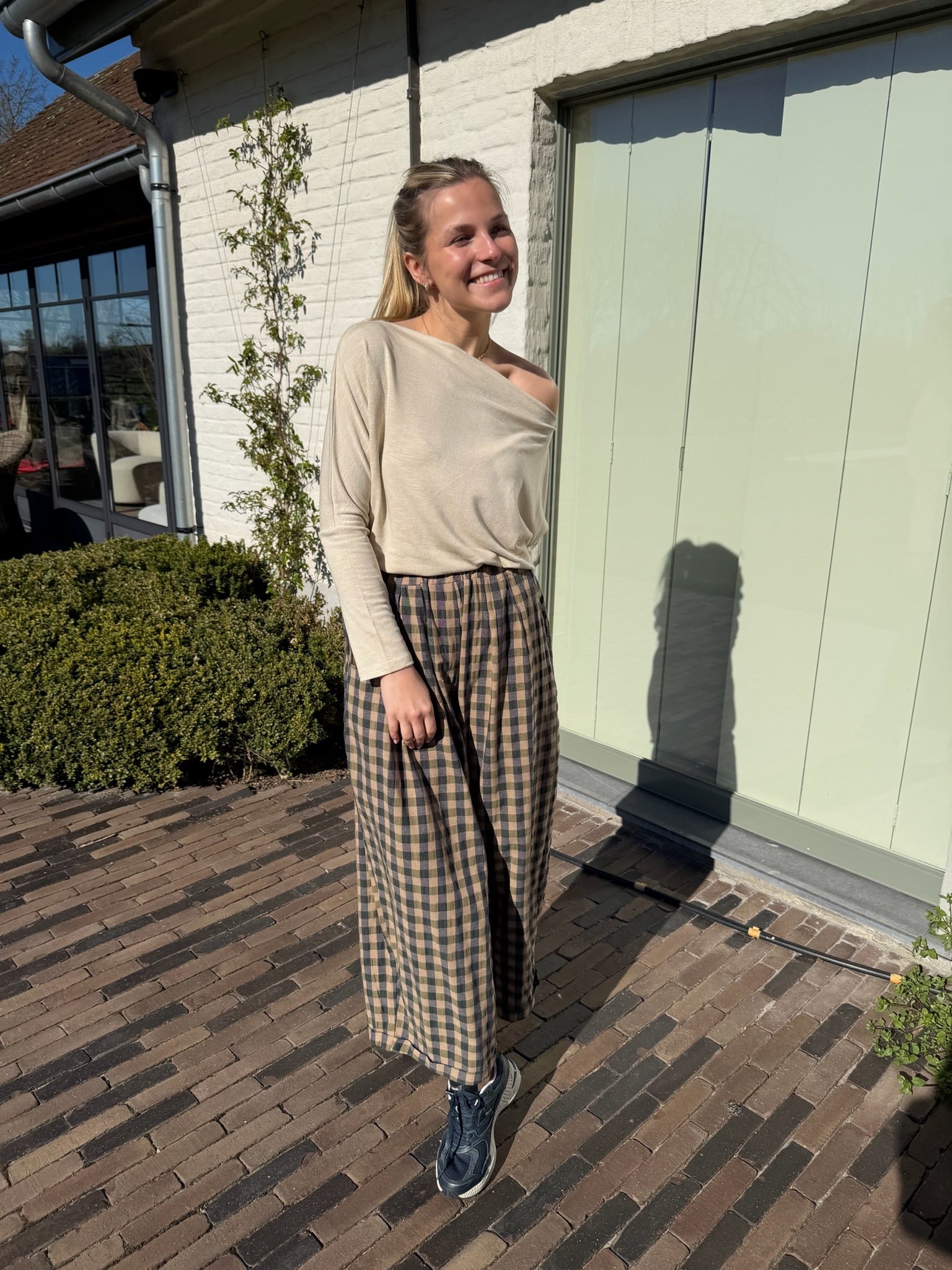 Carreaux Pants Khaki