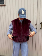 Fluffy Bodywarmer Burgundy