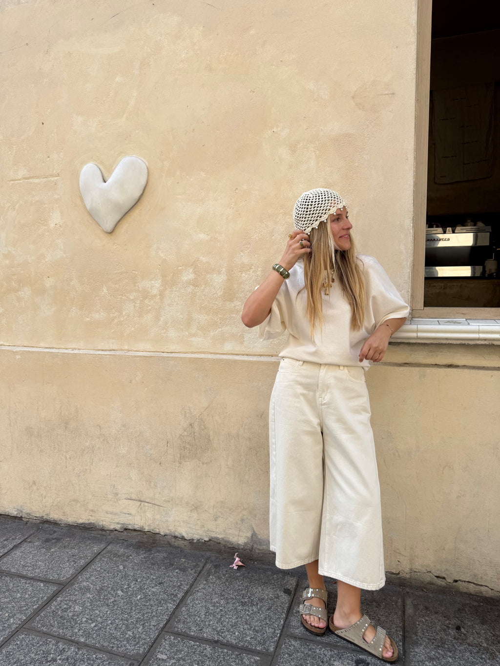 Nomi Bermuda Jeans Ecru