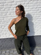 Olivia One Shoulder Khaki