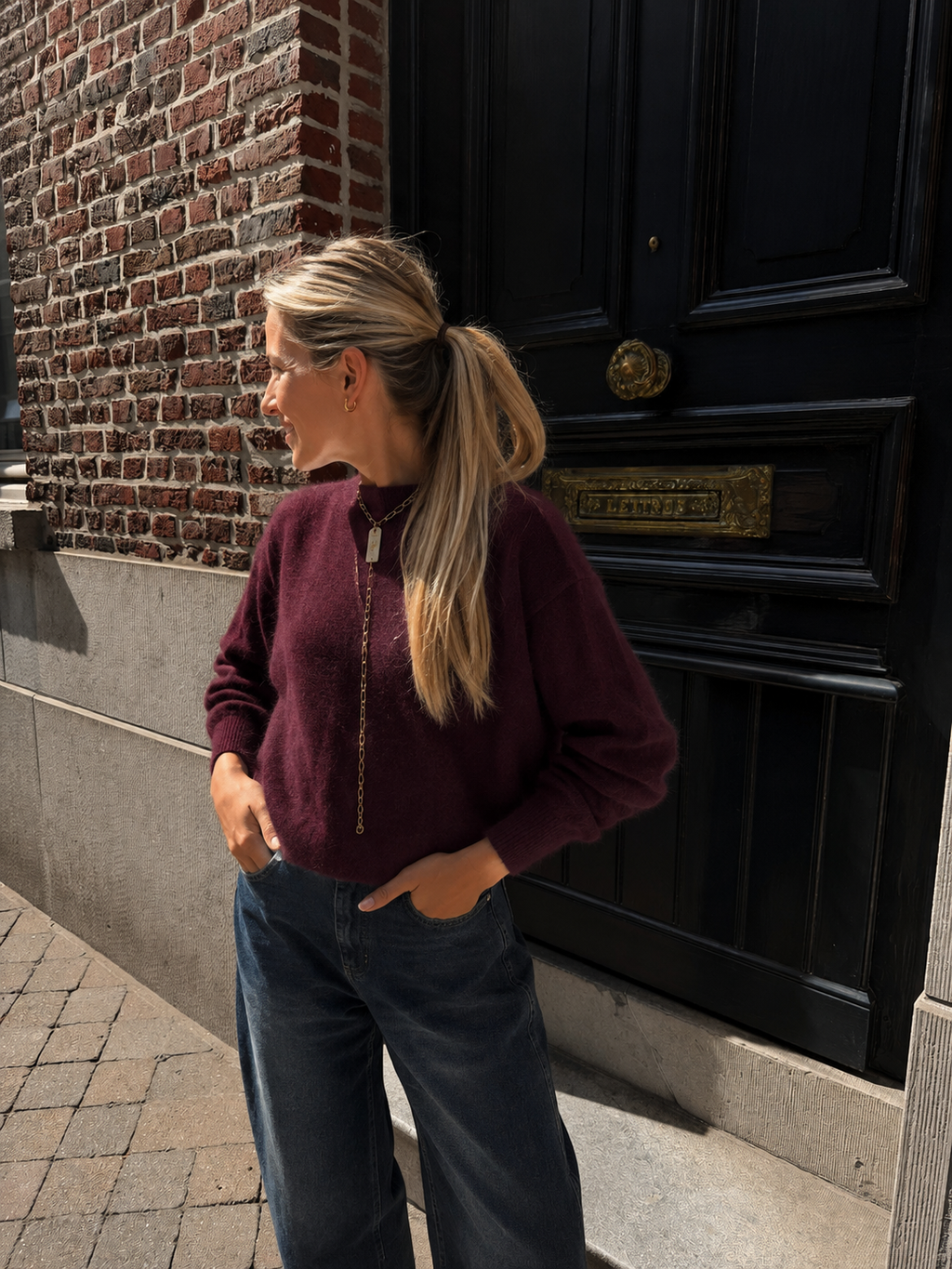 Reversible Gilet Burgundy