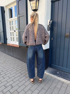 Brown Open Back Knit