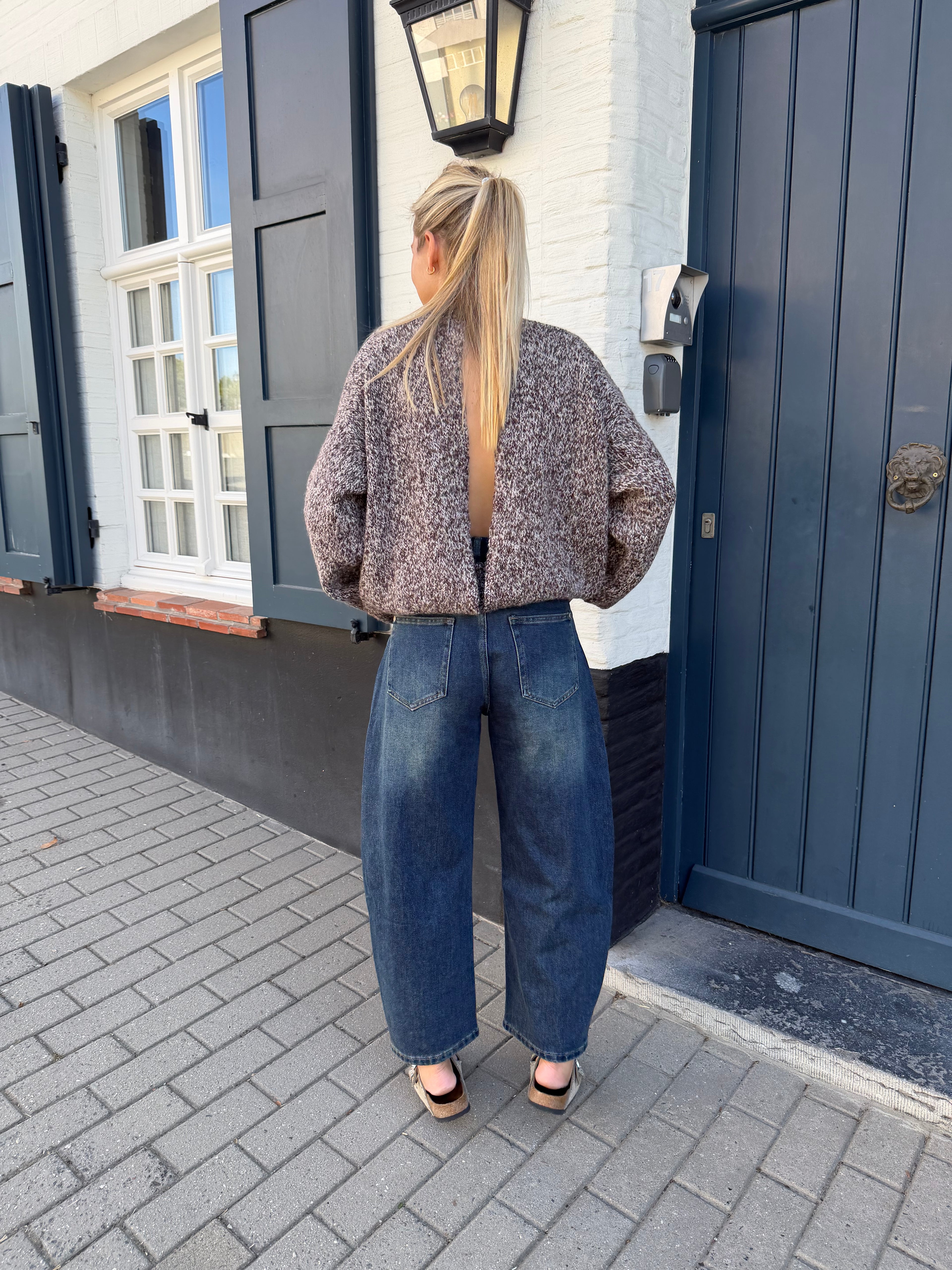 Brown Open Back Knit