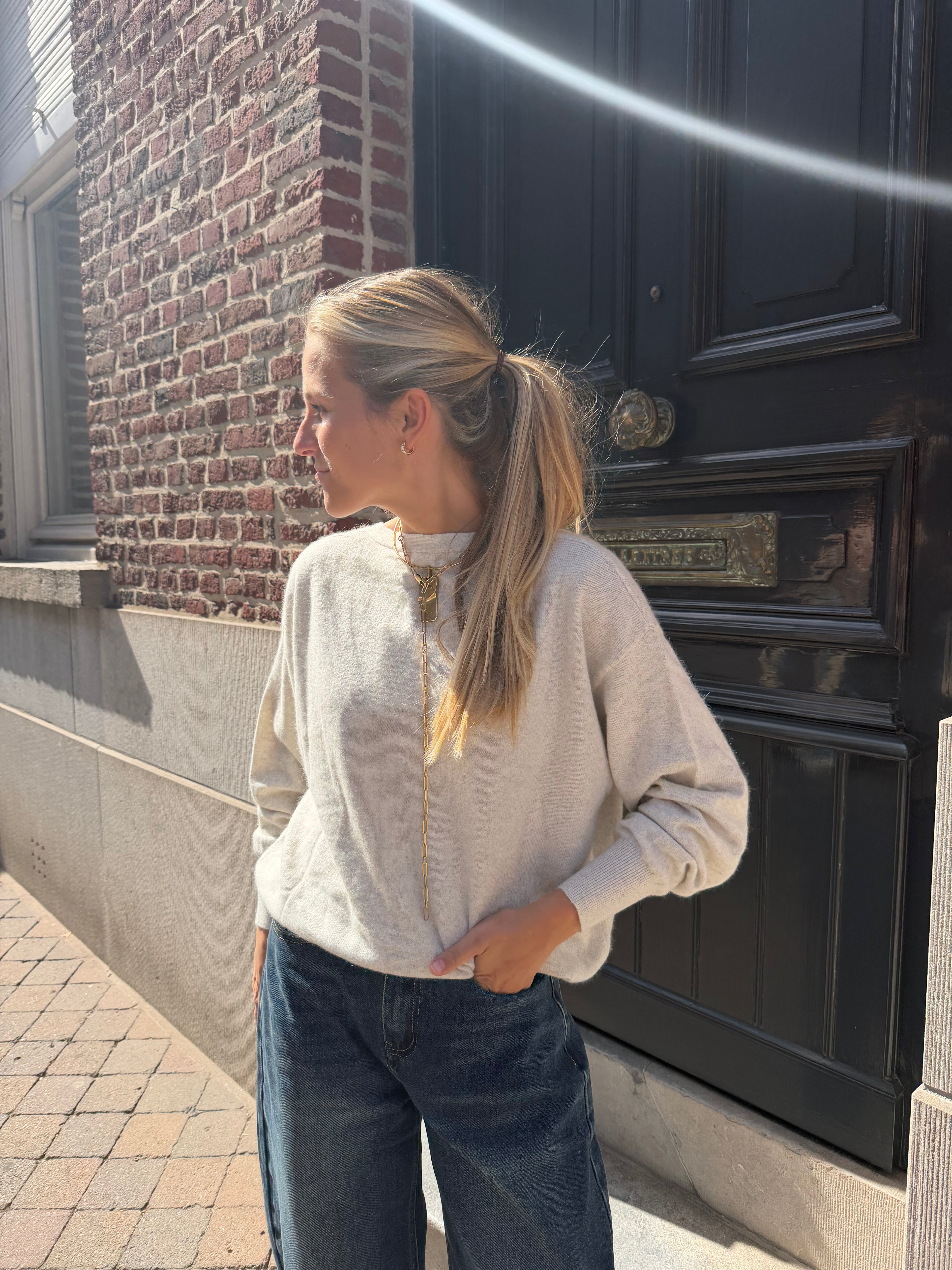 Reversible Gilet Ecru