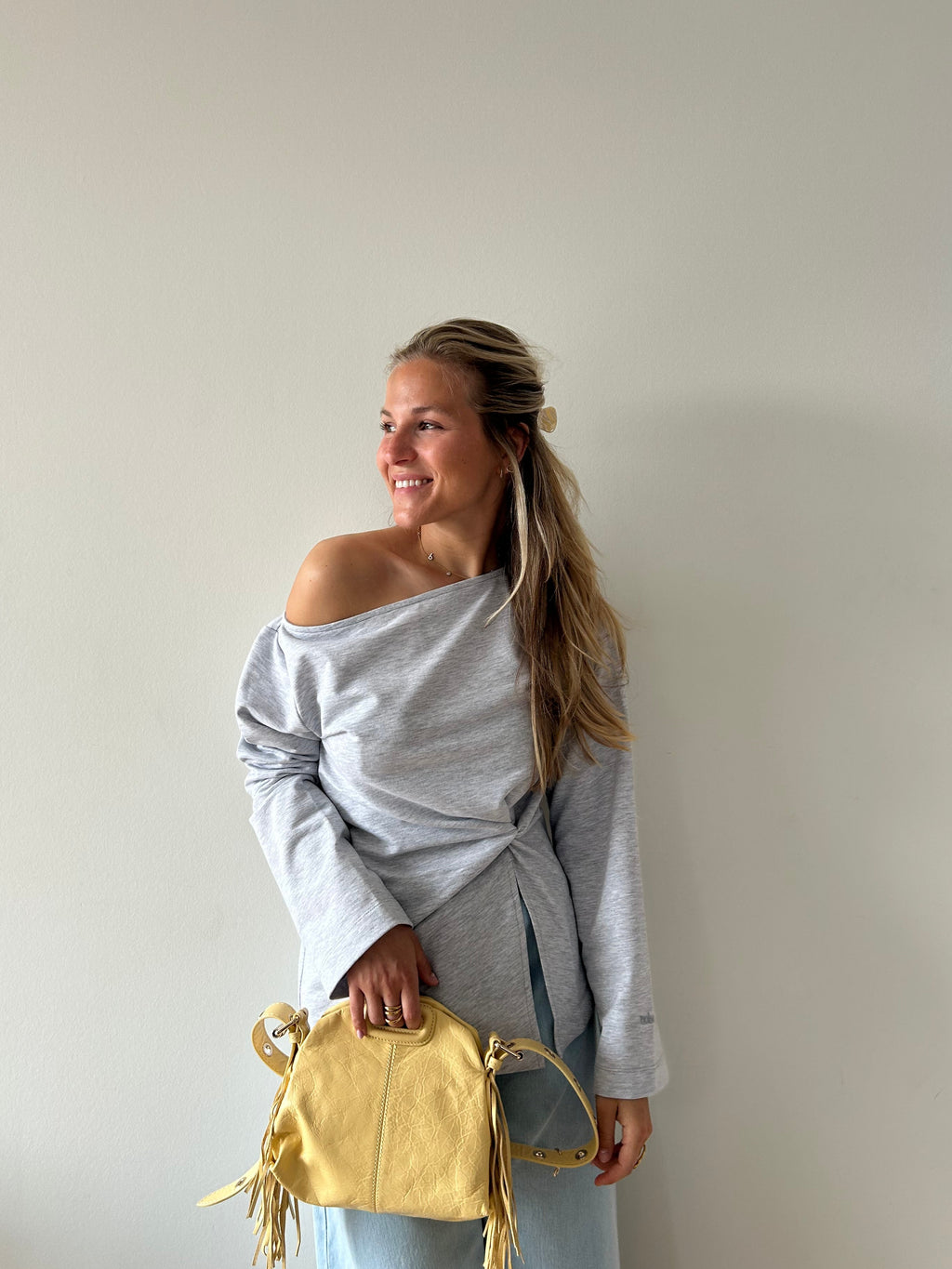 Leonie Twist Top Grey
