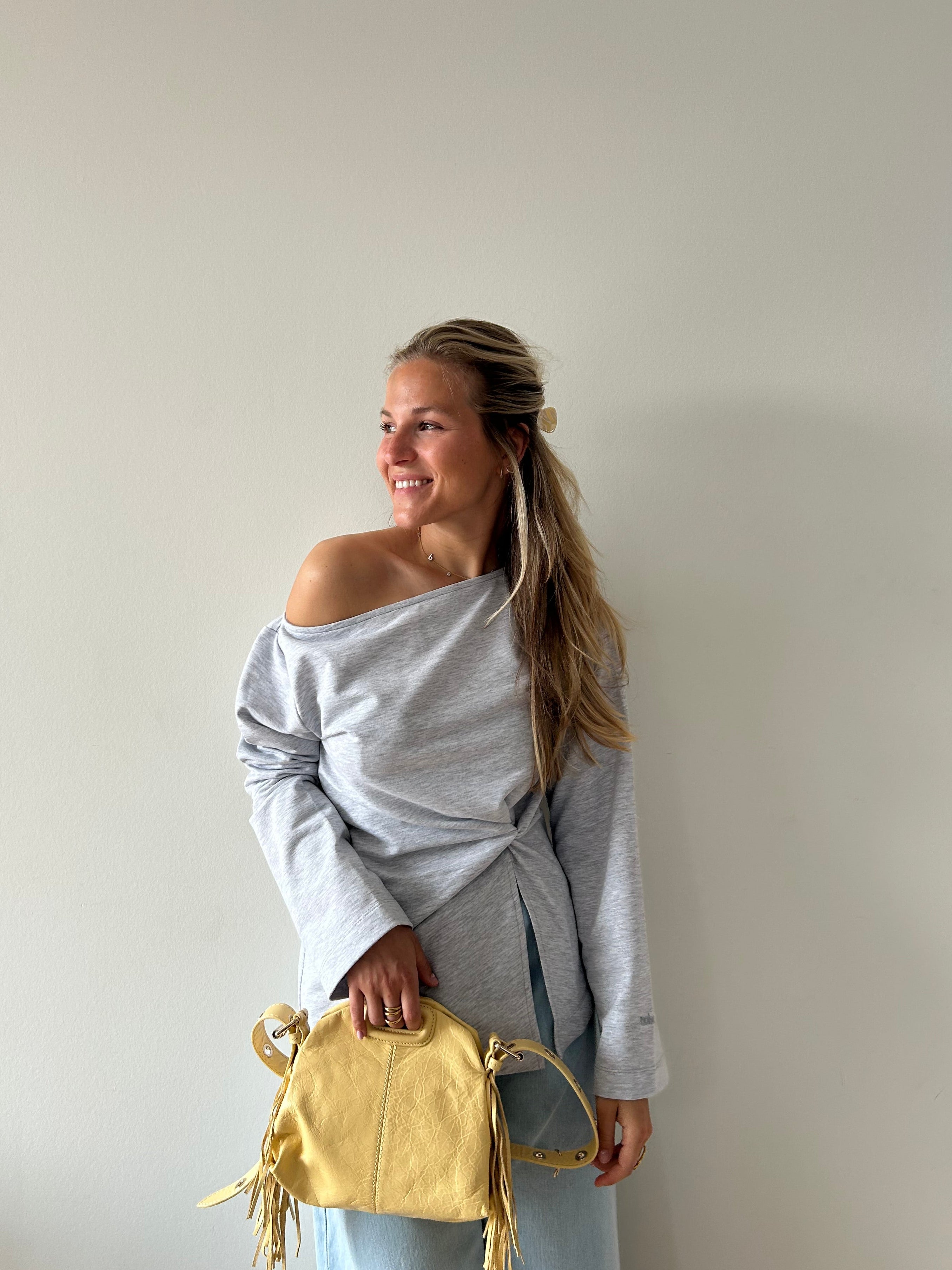 Leonie Twist Top Grey