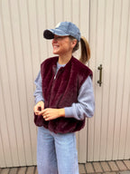 Fluffy Bodywarmer Burgundy