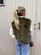 Fluffy Bodywarmer Khaki