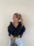 Rosette Blouse Marine