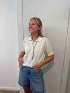 Polo Top Ecru
