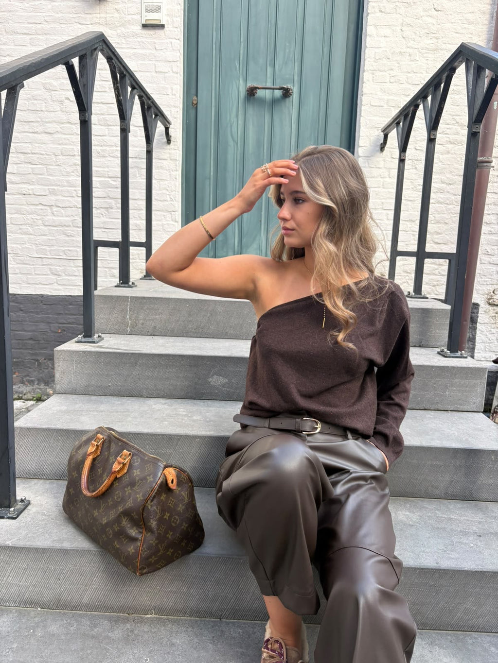 Olivia One Shoulder Brown