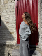 José Off Shoulder Knit Grey
