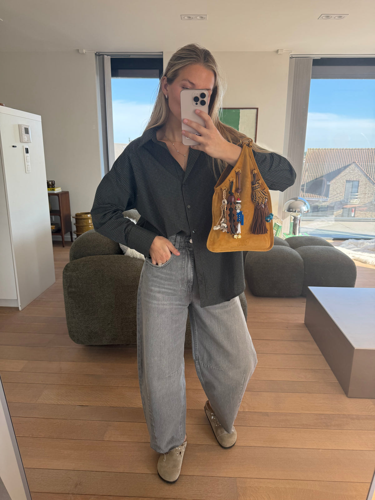 Delia Grey Balloon Jeans