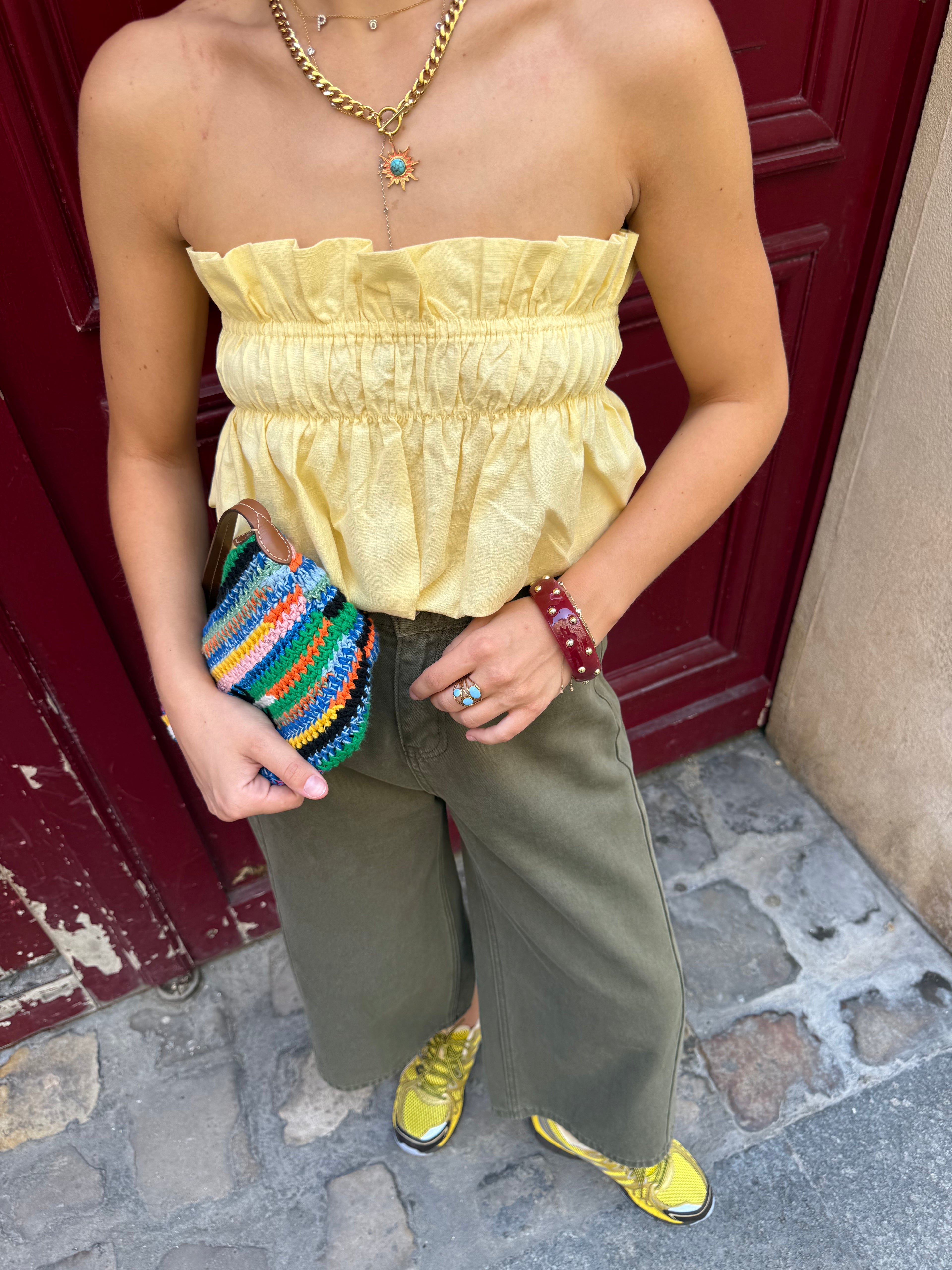 Bustier Top Yellow