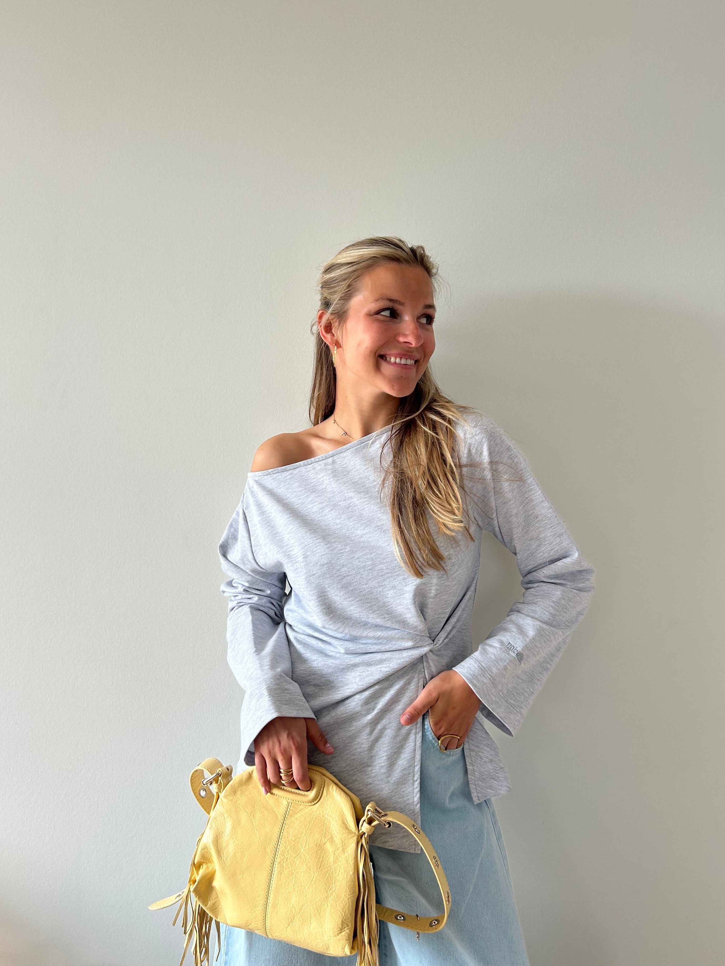 Leonie Twist Top Grey