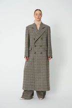 Oversized Coat - warm grey mélange