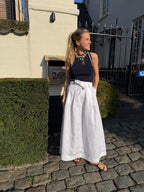 Lea Skirt White Linen