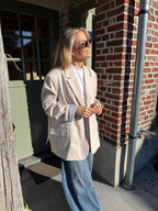 Eline Striped Blazer Ecru