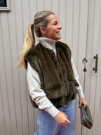 Fluffy Bodywarmer Khaki