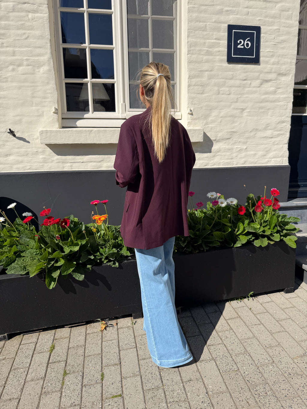 Burgundy Oversized Blazer