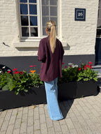 Burgundy Oversized Blazer