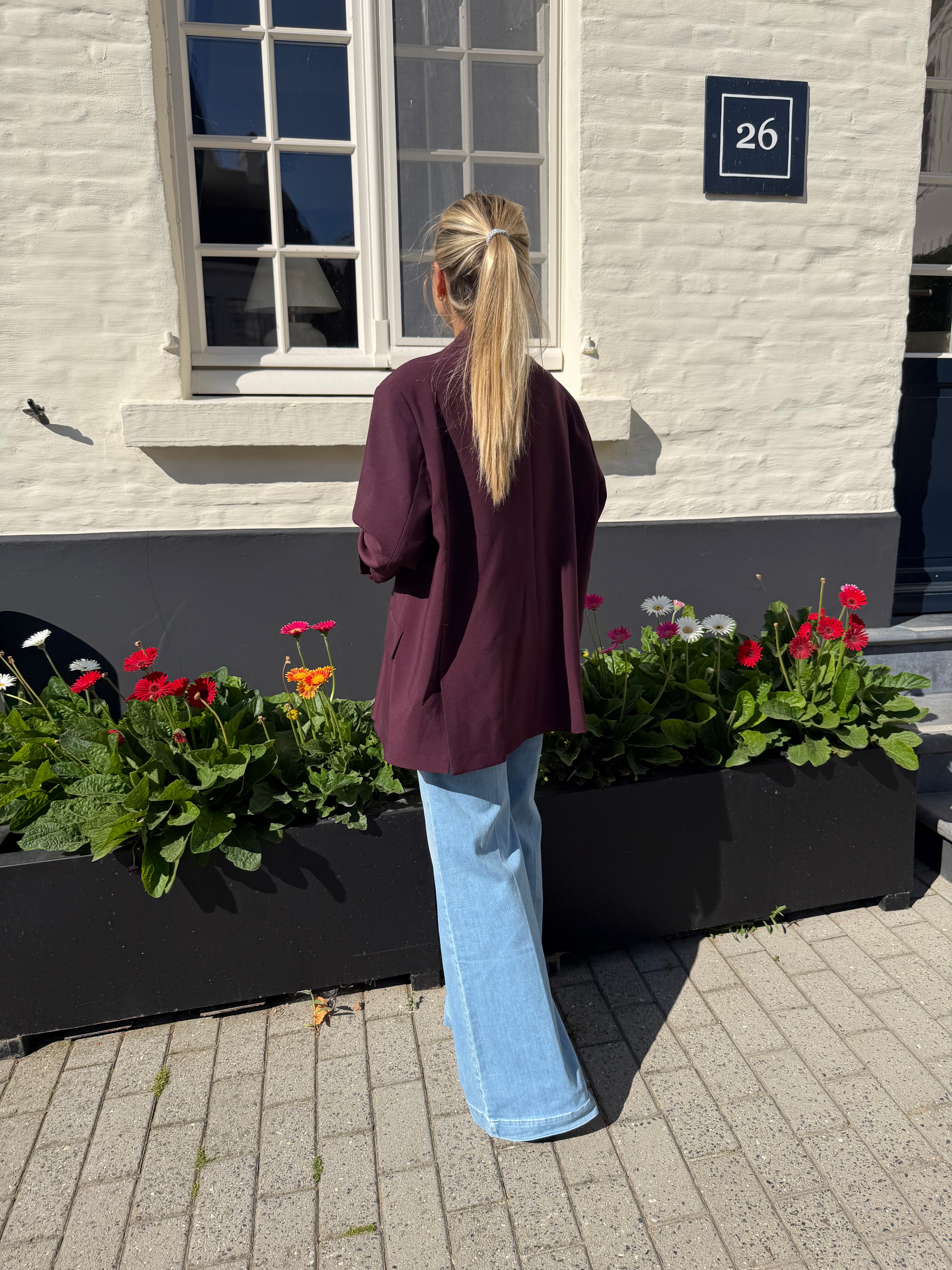 Burgundy Oversized Blazer