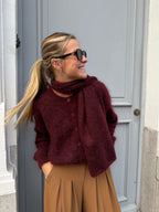 Marie Claire Gilet Burgundy