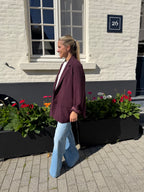 Burgundy Oversized Blazer