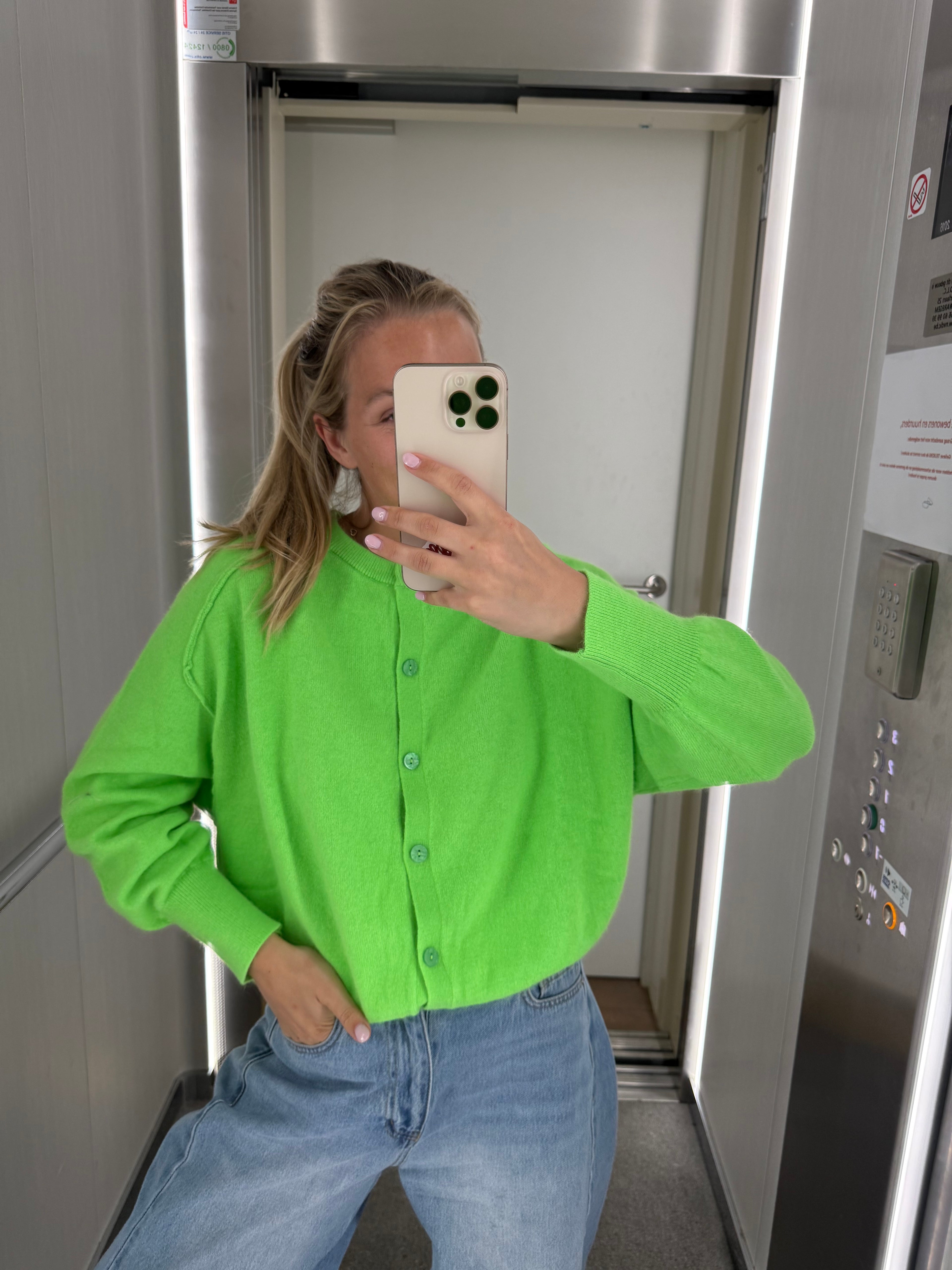 Jeanne Knit Neon Green