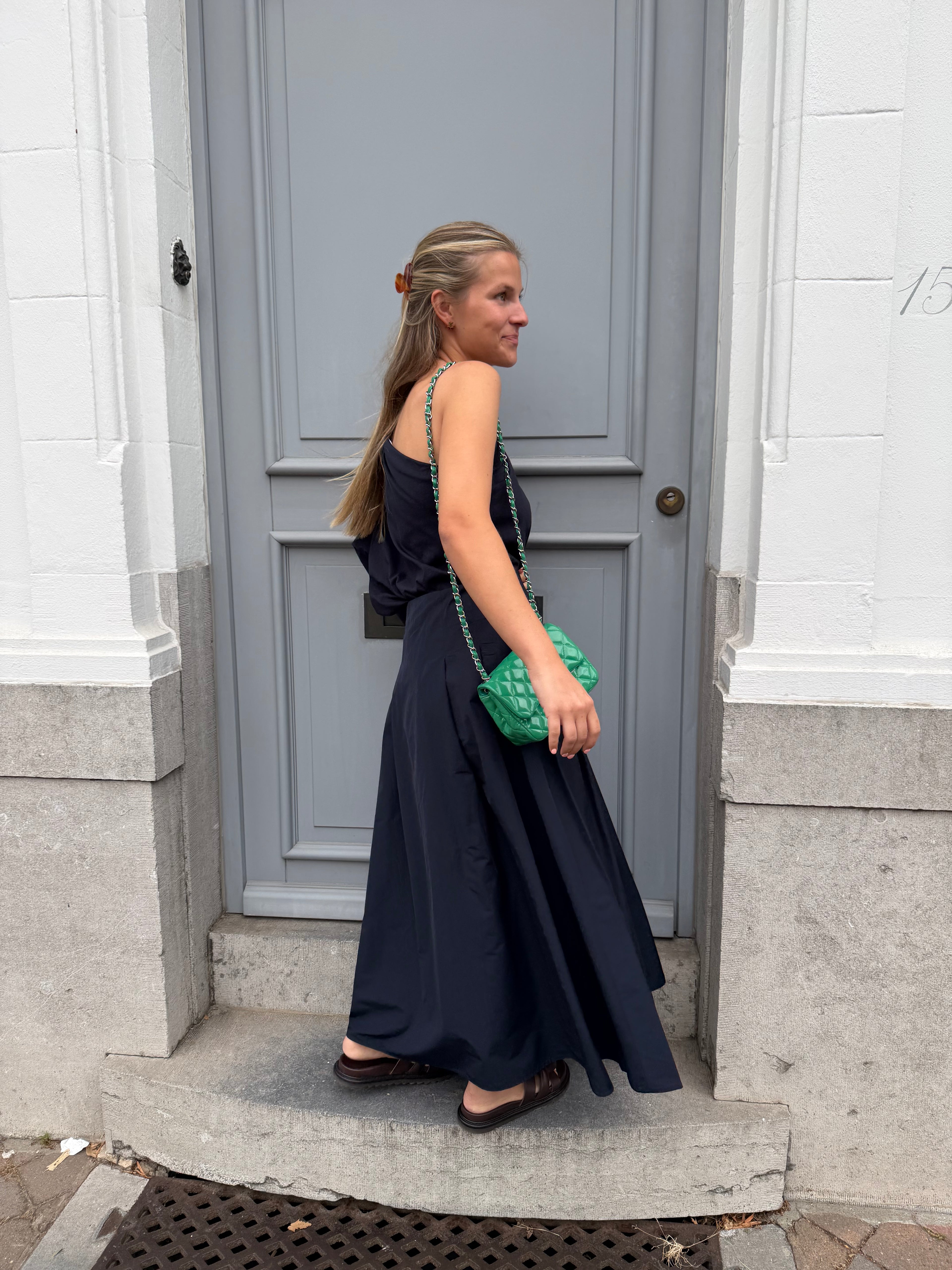 Suki One Shoulder Top Marine