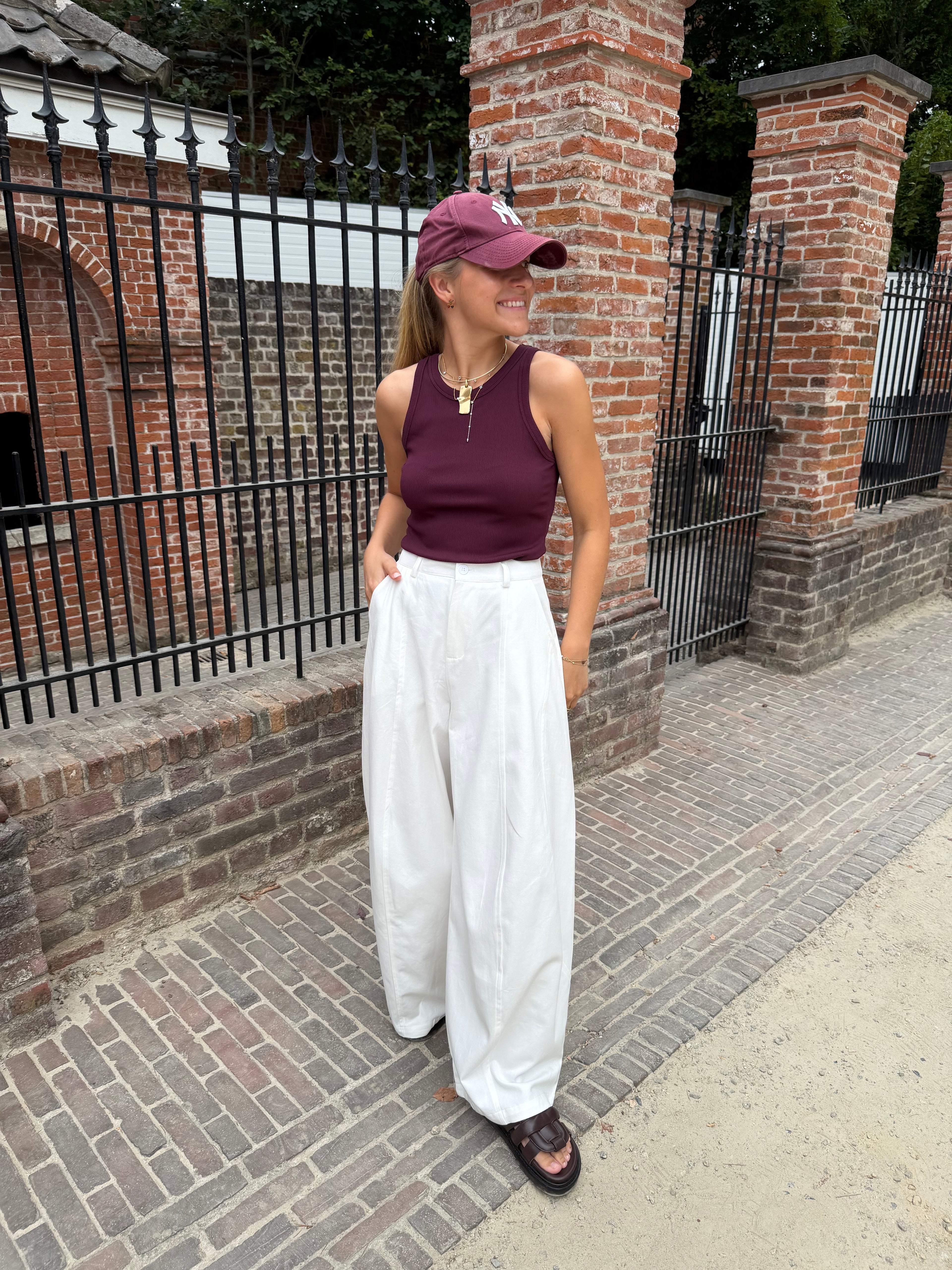 Loua Baggy Pants White