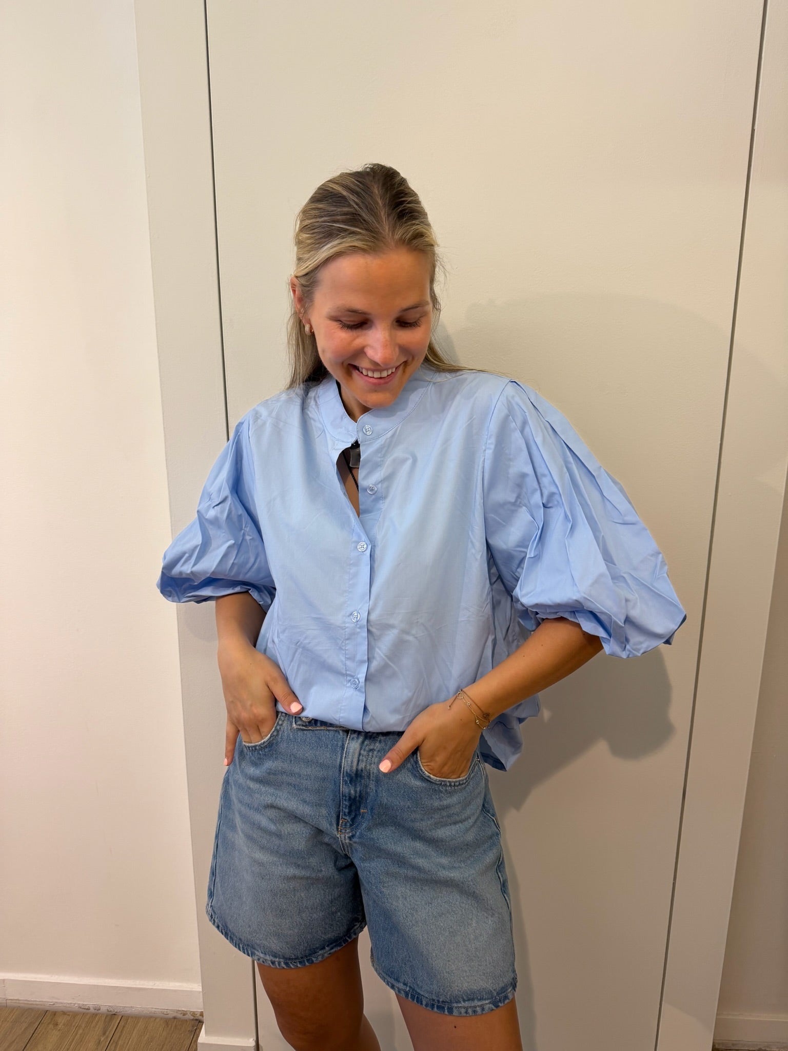 Marianne Blouse Baby Blue
