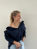 Rosette Blouse Marine