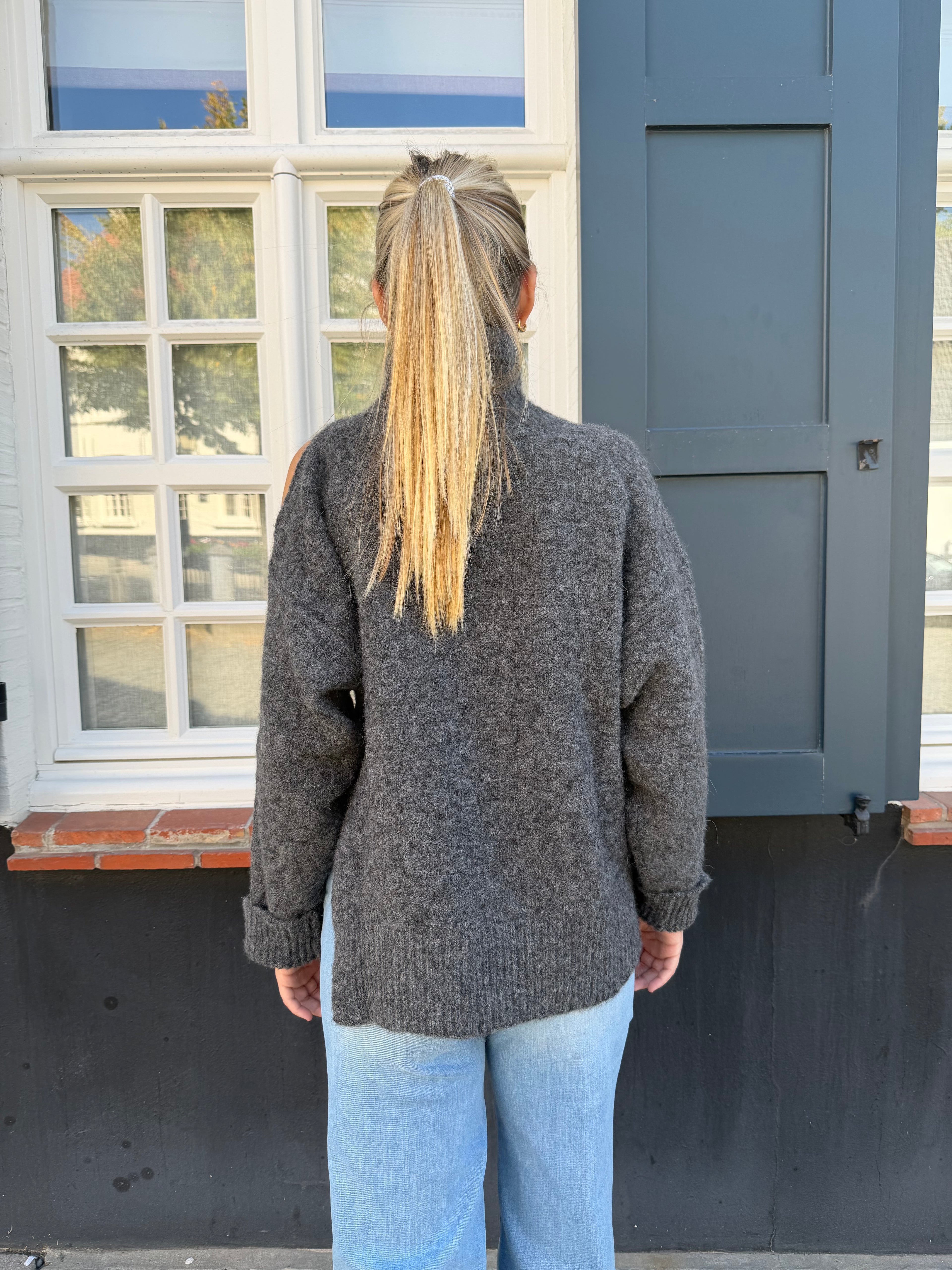 Zip Wool Knit Grey