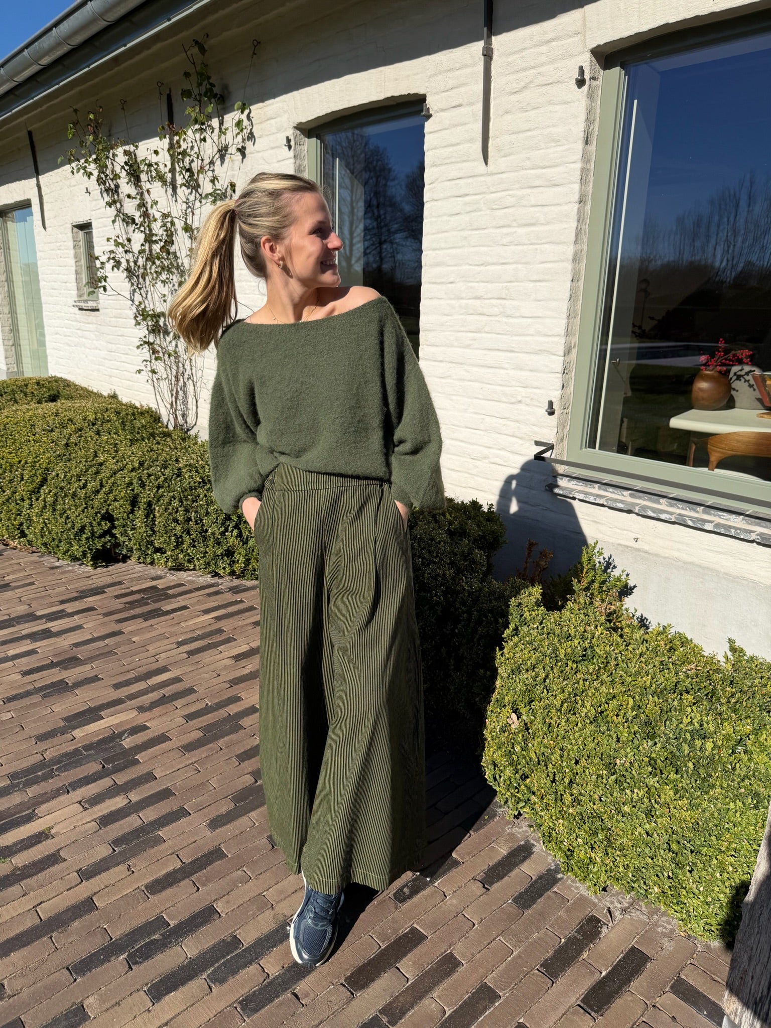 Striped Khaki Pants