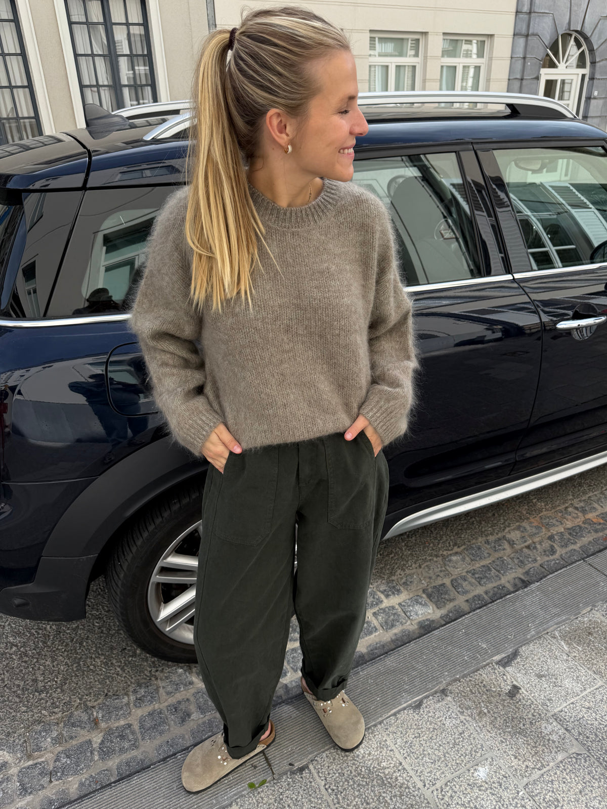 Mohair Knit Taupe