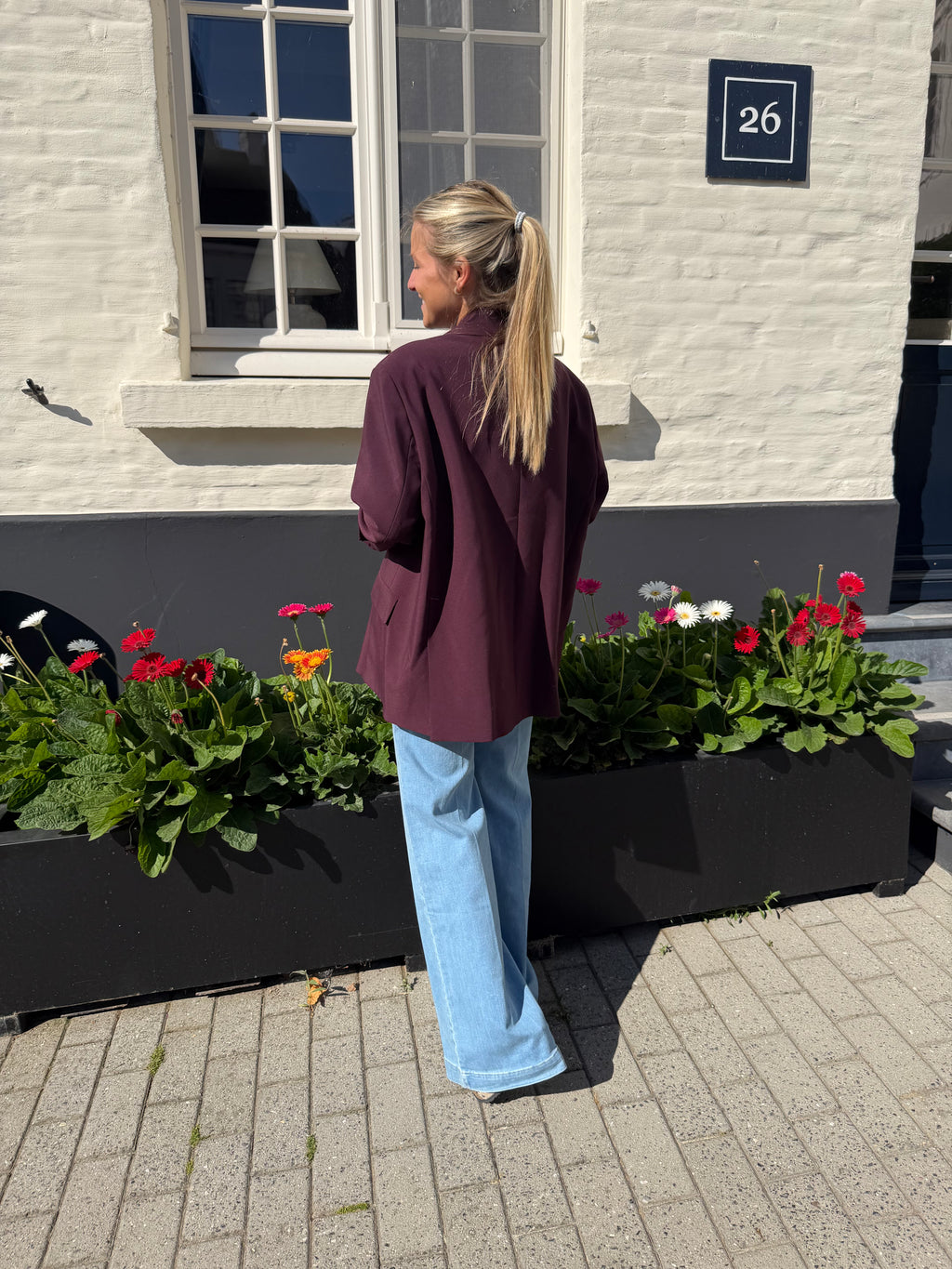 Burgundy Oversized Blazer