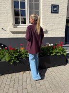 Burgundy Oversized Blazer
