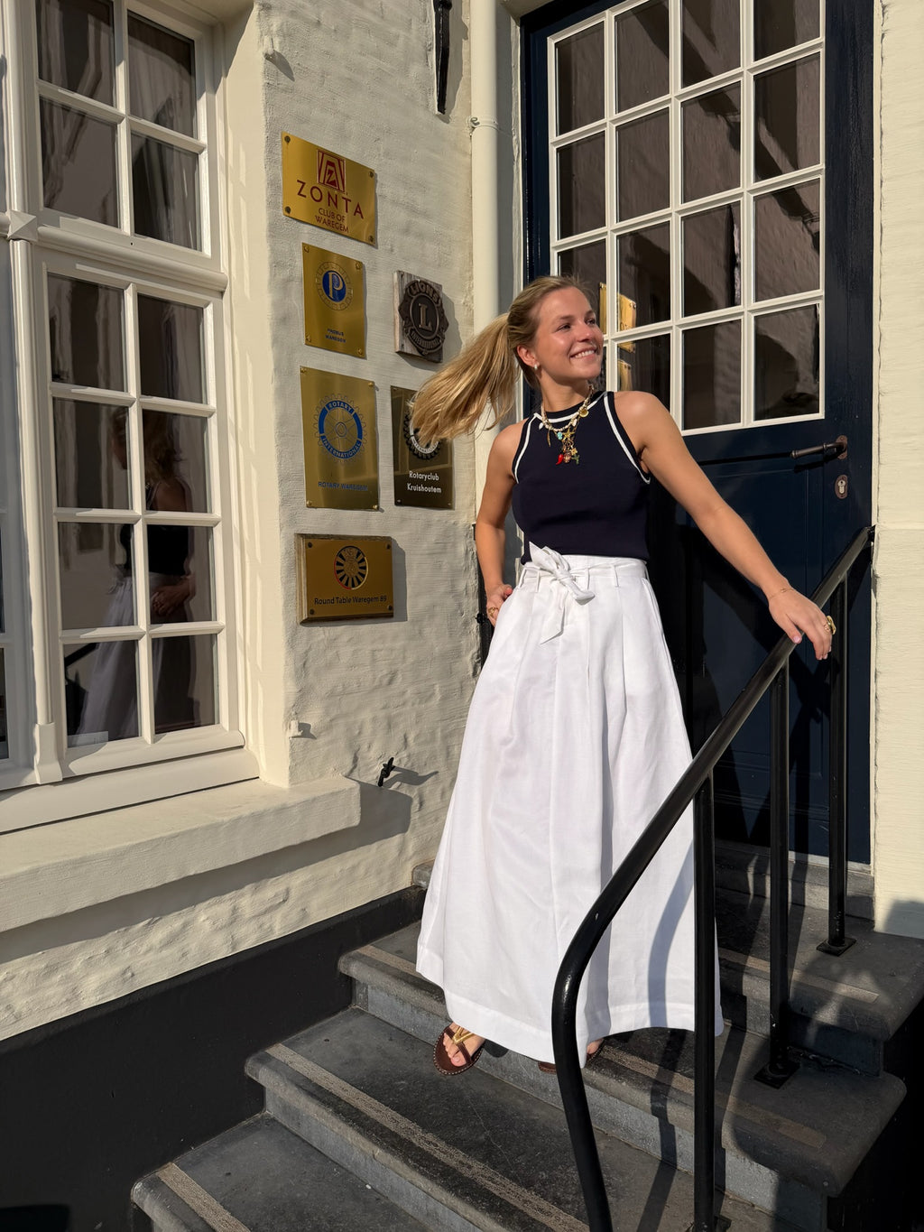 Lea Skirt White Linen
