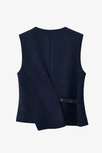 Angéle Back Detail Gilet Marine